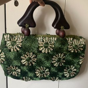 Straw Handbag floral Spring to Summer perfect bag